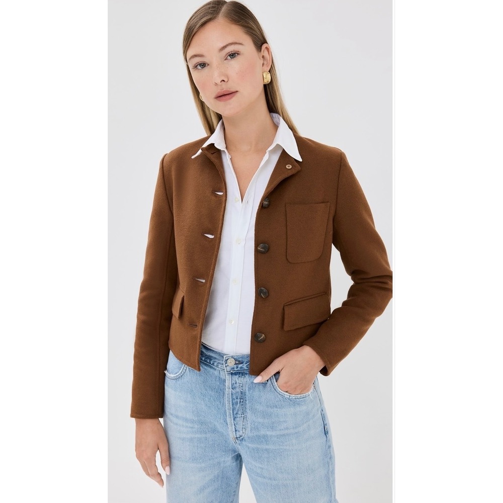 Veronica‎ Beard Lyssa Jacket Deep Ochre Virgin Wool Blend Size 10 NWT $598